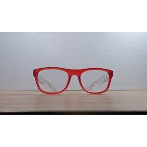 Betsey Johnson Red Floral Eyeglasses Frames Clear Arms